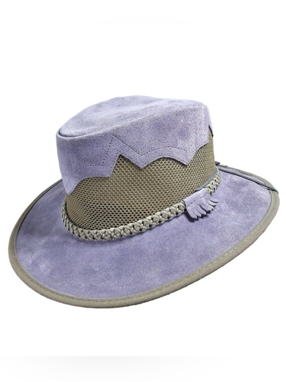 Monterey Bay Sirocco Lilac Suede Wide Brim Hat NWOT